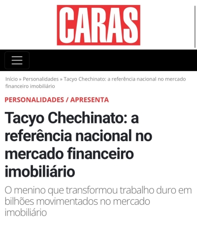 Tacyo Chechinato na Forbes Under 30 — categoria Finanças