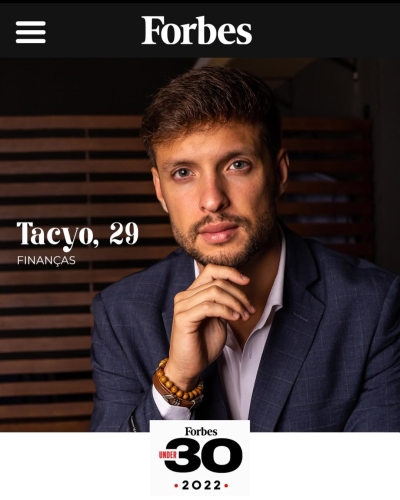 Tacyo Chechinato na Forbes Under 30 — categoria Finanças